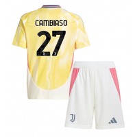 Camisa de time de futebol Juventus Andrea Cambiaso #27 Replicas 2º Equipamento Infantil 2024-25 Manga Curta (+ Calças curtas)